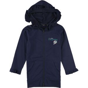 Touch Girls Big Kids Miami Dolphins Ruffled Hoodie Sweatshirt, NWT